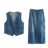 Women Vest Denim Vest