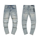 Amiri Jeans Ripped Patch Slim-Fit Stretch Slim-Fit Jeans