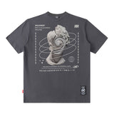Men T-Shirt Butterfly Print Versatile Casual Loose