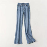 Women Jeans Slimming Slit Casual All-Match Stretch