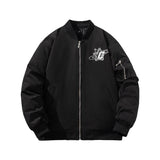 Mens Vintage Jackets Air Force Flight Suit Hooded Jacket Padded Baseball Suit