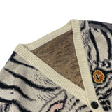 Kapital Sweater Vintage Jacquard Tiger Totem Knitted V-neck Japanese Sweaters Cardigan Jacket