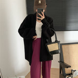 Women Knitted Cardigan Loose Temperament Long