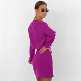 Women Co-Ords Autumn and Winter Woolen Coat High Waist