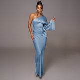Women Dress Sexy Satin Temperament Dress