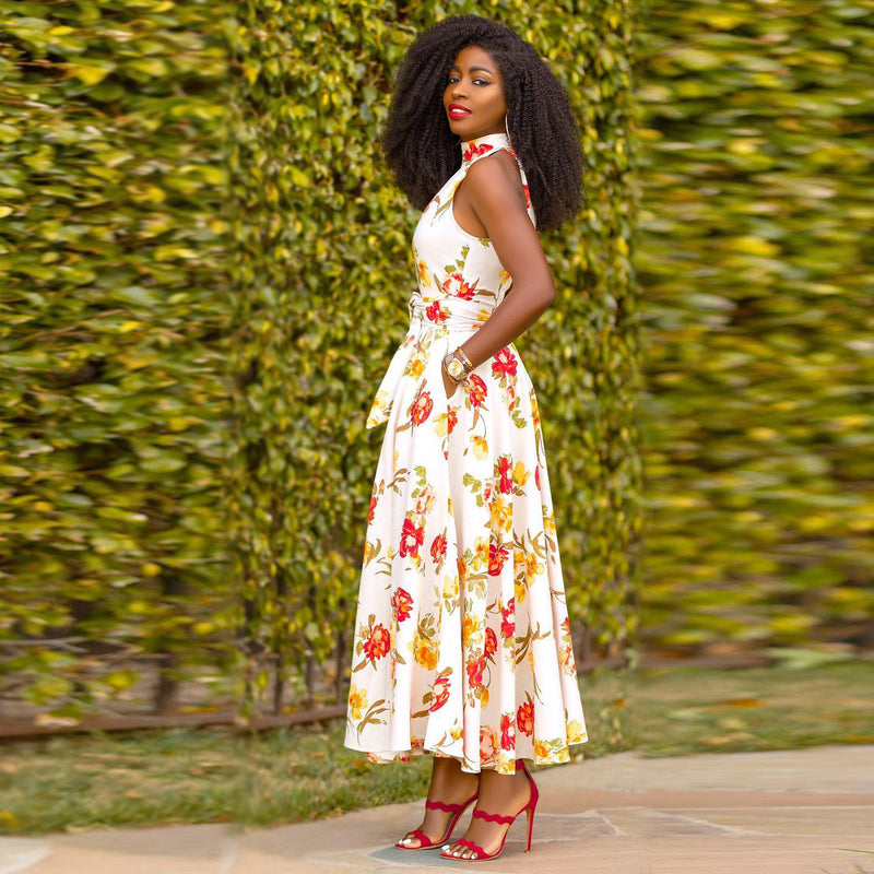Women Dress Summer Elegant Floral Dress