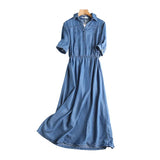 Women Dresses Denim Shirt Dress