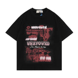 Men T-shirt Graffiti Printing Vibe Summer