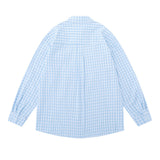 Men Long Sleeved T Shirt Spring and Autumn Yarn-Dyed Plaid Long Sleeve Shirt Men's Fashion Brand Bowknot Shirt