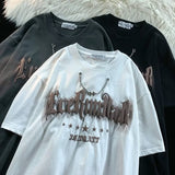 Men T Shirt Necklace Decoration Loose