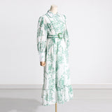 Bohemian Dress Vintage Fashion Polo Collar Dress