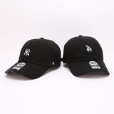 Dodgers and Yankees Baseball Cap 47brand Baseball Cap Female Spring/Summer Sun-Proof Black Cap