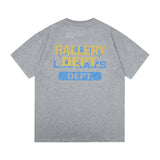 Gallery Dept T-Shirt Bronzing Letter Slogan Printed Short Sleeve T-Shirt