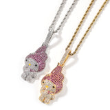 Jewelry Melody Cartoon Necklace Women's ins Diamond Pendant My Melody Spectrum St. Valentine's