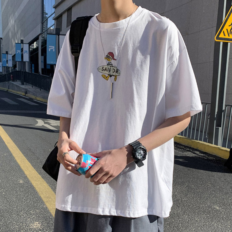 Men T Shirt Summer Loose All-Matching
