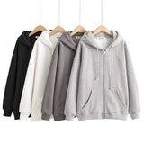 Women Hoodie Fleece-lined Thick Loose Warm