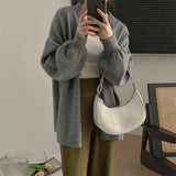 Women Knitted Cardigan Loose Temperament Long