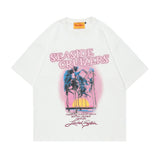 Men T-Shirt Sunset Printing Vintage