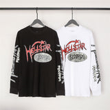 Hellstar long-sleeve T-shirt graffiti portrait print loose version casual long sleeve