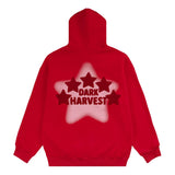 Men Fleece Lined Hoodie Embroidered Hoodie Men's High Street Ins Loose Pullover Hoodie