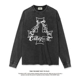 Unisex Long Sleeve Shirt Long Sleeve T-Shirt Loose Crew Neck