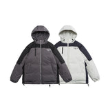 Unisex Coat Hooded Cotton-Padded Coat Loose and Warm Coat