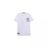 CHH Chrome Heart T Shirts Croix Cross Color Leather Printed Short Sleeve T-Shirt