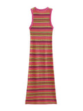 Women Dresses Summer Elegance Striped Knitted Dress