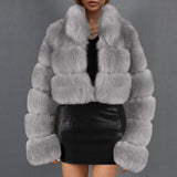 Women Fur Jacket Casual Fashion Short Coat