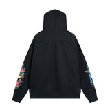 Rhude Hoodie Floral Letter Print Hooded Sweater