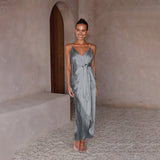 Women Dress Fashion Solid Color Dress