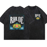 Brand Washed Vintage Graphic T Shrit High Street Fashion Men