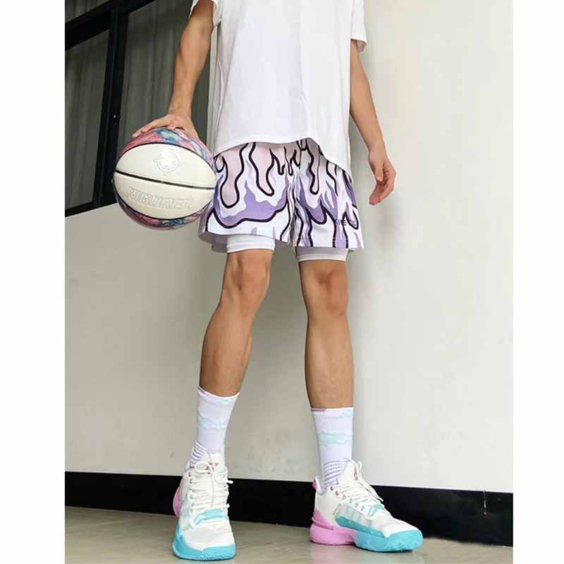 Kinetic Kings Shorts Sports Running Quick Dry Basketball Fake Two Piece Shorts
