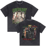 Washed Vintage Punk Band Green Day Dookie Graphic T-shirts