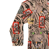 GUILTYPARTIES TIGER Shirts Tiger Totem Skull Long Sleeve Shirt