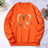 Love Pattern Printing Women'S Sweatshirt Simple Comfortable