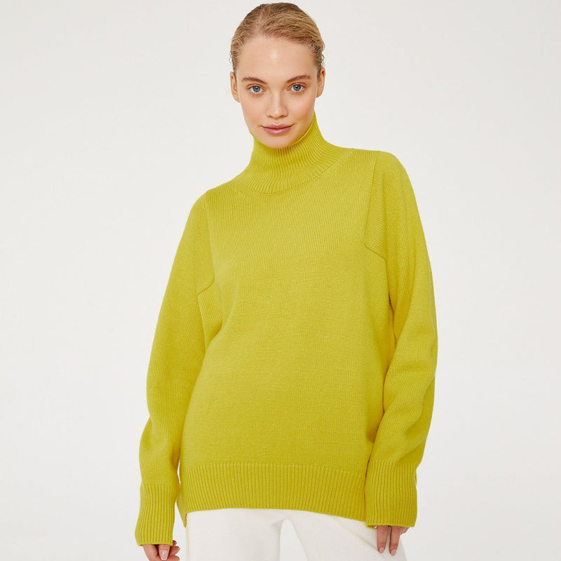 Women Work Business Casual Sweats Loose Turtleneck Sweater