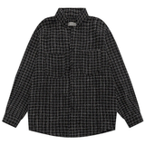 Men Long Sleeved T Shirt Embroidered Long Sleeve Shirt Coat Men's Loose Cardigan Plaid Shirt