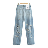 Women Jeans Hot Girl Loose Slimming Summer Distressed