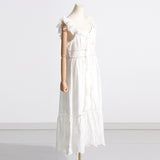 Bohemian Dress Dignified Hollow Embroidered Strap Long Dress