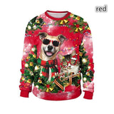 Black Christmas Sweater3d Printed Dogs and Cats Animal Christmas Leisure