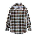 Men Long Sleeved T Shirt Spring and Autumn Plaid Shirt Coat Men's Loose Casual Long Sleeves Shirt