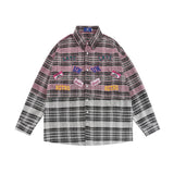 Men's Long Sleeve T Shirt Men's Spring and Autumn Stitching Embroidered Letter Long Sleeve Shirt