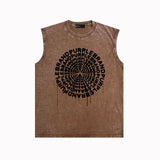 Purple Brand Distressed Tank T Shirts Distressed Sleeveless T-shirt Vest