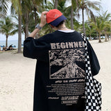 Men T Shirt Snow Mountain Vintage Print plus Size