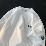 Men T Shirt Summer Loose Klein Blue