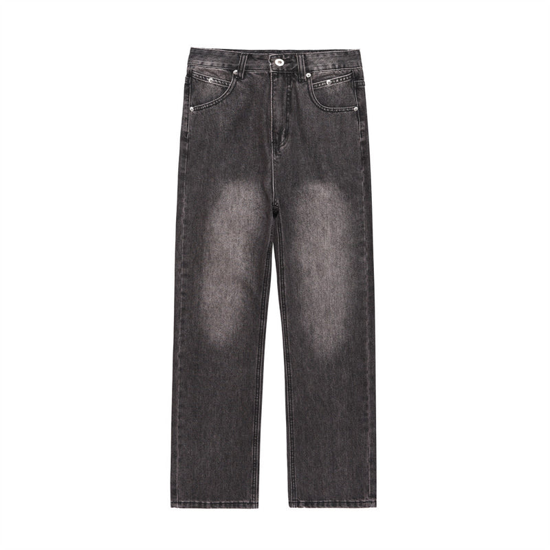 Men Jeans Old Loose Casual Retro