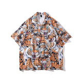 Short Sleeve Shirt Loose Retro Hawaii Vacation Printed Shirt