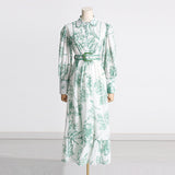 Bohemian Dress Vintage Fashion Polo Collar Dress