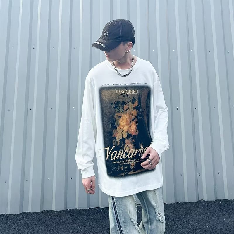 Men T Shirt Oversize Retro Fashion